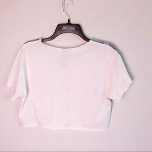Tops - Trippy Cat Graphic Crop Top Tee S Tops - Trippy Cat Graphic Crop Top Tee S
